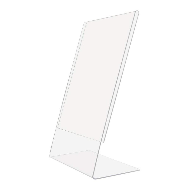 SOURCEONE.ORG 8.5 x 11 Thick Acrylic Slant Back Sign Holder, Ad Frame, Picture Frame, Clear sign holder, Acrylic flyer holder for Business, Office, Events, Trade Shows, Museums, Retail Stores (3 Pack) - Image 4